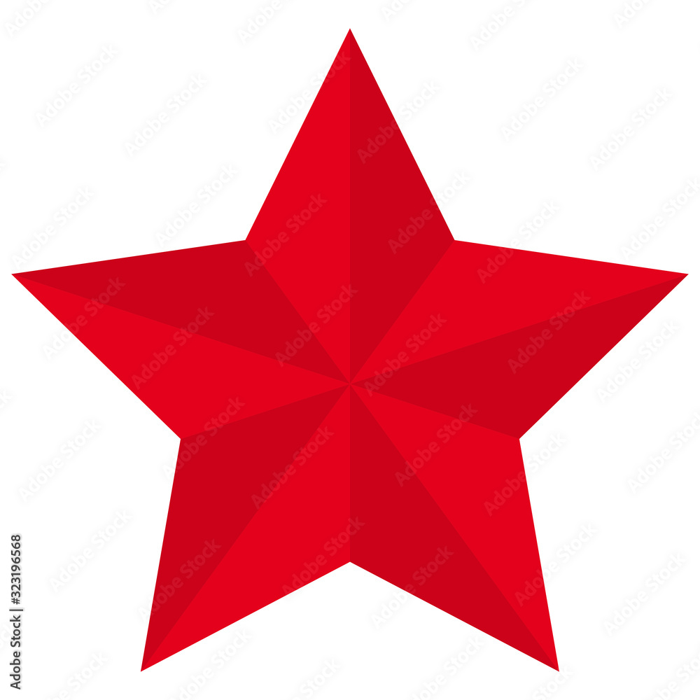 Poster flat red star icon isolated on a white background. eps10 vector file