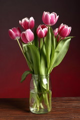 Rose Tulips Bunch