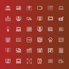 Editable 36 screen icons for web and mobile