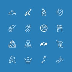 Editable 16 giving icons for web and mobile