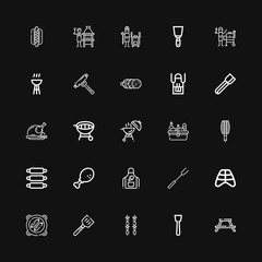Editable 25 barbecue icons for web and mobile