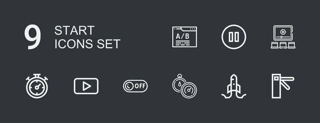 Editable 9 start icons for web and mobile