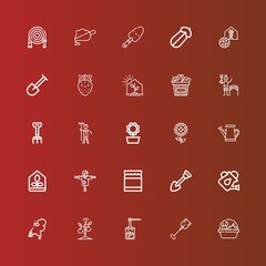 Editable 25 agriculture icons for web and mobile