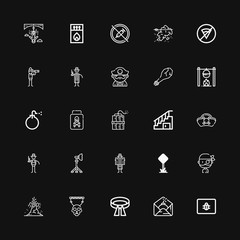 Editable 25 danger icons for web and mobile