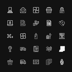 Editable 25 order icons for web and mobile