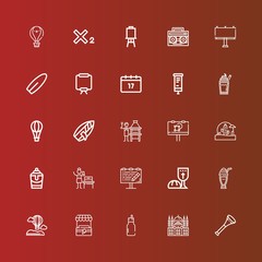Editable 25 poster icons for web and mobile