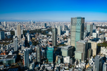 東京 街並み 六本木ヒルズ展望台から