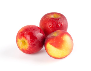 New Zealand rocket apple isolated on white background.
