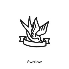 swallow icon vector sign symbol