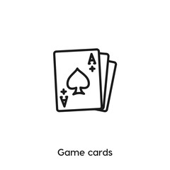 game cards icon vector sign symbol