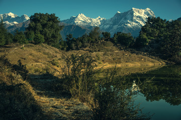 View of mountains in Uttarakhand, India