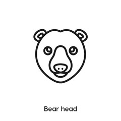 bear head icon vector sign symbol
