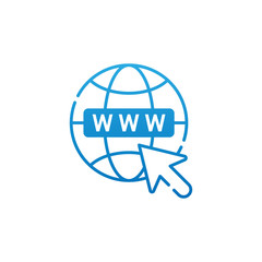 Website icon vector design illustration. Website WWW icon. Website vector flat icon symbol for website, logo, graphic elements, app, UI.