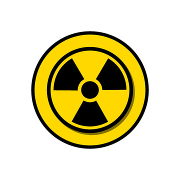 Radiation icon symbol isolated on white background