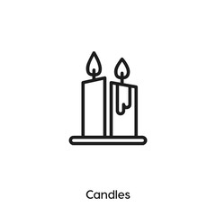 candles icon vector sign symbol