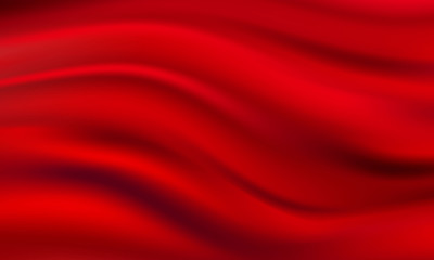 Abstract gradients fabric red waves sale banner template background.