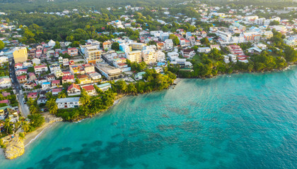 Drone capture of Guadeloupe, Gosier