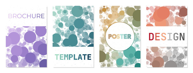 Fototapeta na wymiar Vector set of cover designs. Can be used as cover, banner, flyer, poster, business card, brochure. Authentic geometric background collection. Vibrant vector illustration.
