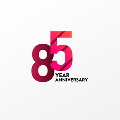 85 Years Anniversary Celebration Vector Template Design Illustration