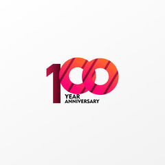 Obraz premium 100 Years Anniversary Celebration Vector Template Design Illustration