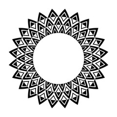 Circle geometric pattern. Decorative design element.