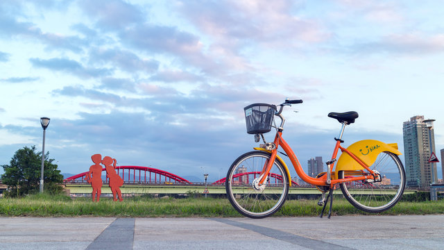 Ubikes in Taipei,  a large network of rental bicycle in Taipei, Taiwan.