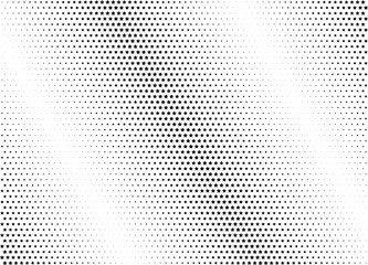 Abstract halftone dotted background. Monochrome futuristic grunge pattern, stars.  Vector modern optical pop art texture for posters, site, postcard, cover, labels, vintage sticker, mock-up layout.