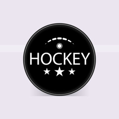 Ice hockey banner, vector art illustration.