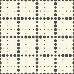 Seamless Circle Background. Monochrome Grid Pattern