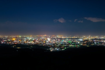 Fototapeta na wymiar 東京 高尾山 かすみ台展望台からの夜景 横浜方面