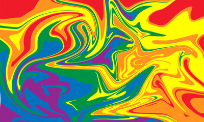 Fototapeta na wymiar Marbling. Marble texture. Paint splash. Colorful fluid. Abstract colored background. Rainbow colors. Raster illustration