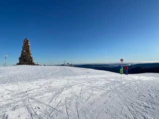 Snowboarding am feldsberg in süddeutschland