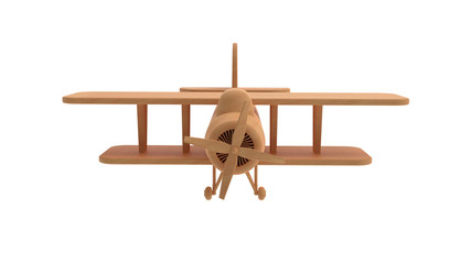 Wooden plane front view