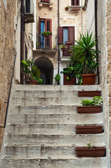 Fototapeta na wymiar Charming narow streets of Polignano a Mare, Puglia, Italy
