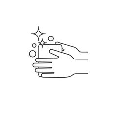Clean hands icon. Simple vector illustration