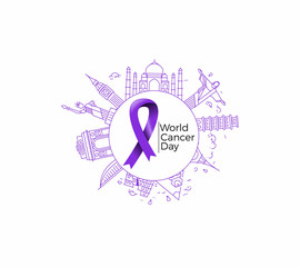 Awareness Blue Ribbon. World Prostate Cancer Day concept. Vector Illustration.