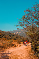 Obraz premium hiker in the mountains