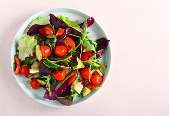 Fresh vegetarian salad served