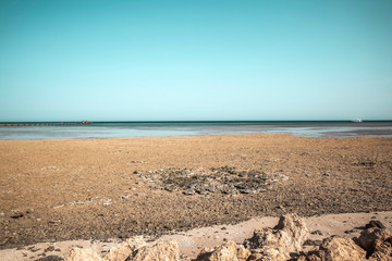 Summer photo of beach and sea landscape.Copy space for your product. 