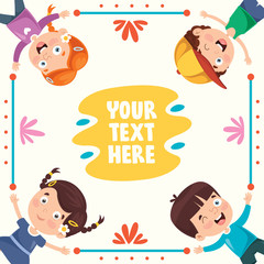 Creative Background With Funny Children