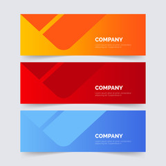 Fototapeta premium Header Design. Abstract geometric web banner template on grey background.Modern banner