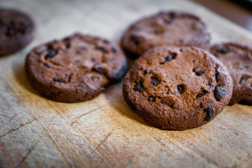  chocolate chip cookie pile - baked cookies, dessert, sweet sugary product