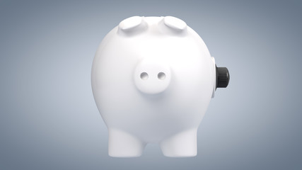 3D illustration of piggybank on clean background.
