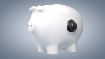 3D illustration of piggybank on clean background.