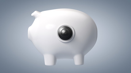 3D illustration of piggybank on clean background.