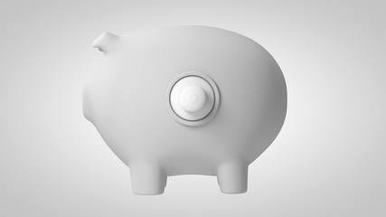 3D illustration of piggybank on clean background.