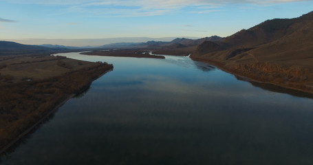 beautiful sunrise in the vast Buryatia,Russia