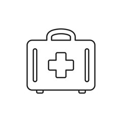 An injection first aid kit icon template black color editable. an injection first aid kit icon symbol Flat vector illustration for graphic and web design.