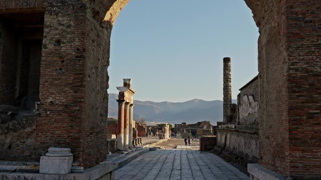 Ruins of famous Pompeii city, Italy