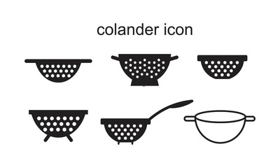 Colander icon template black color editable. Colander icon symbol Flat vector illustration for graphic and web design.